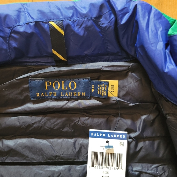 Polo Ralph Lauren Men's Small Multi Color Puffer Vest Colorblock NWT - Picture 9 of 12